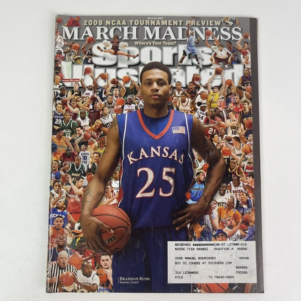 Sports Illustrated 2008 March Madness Jeff Adrien Connecticut Kobe Bryant